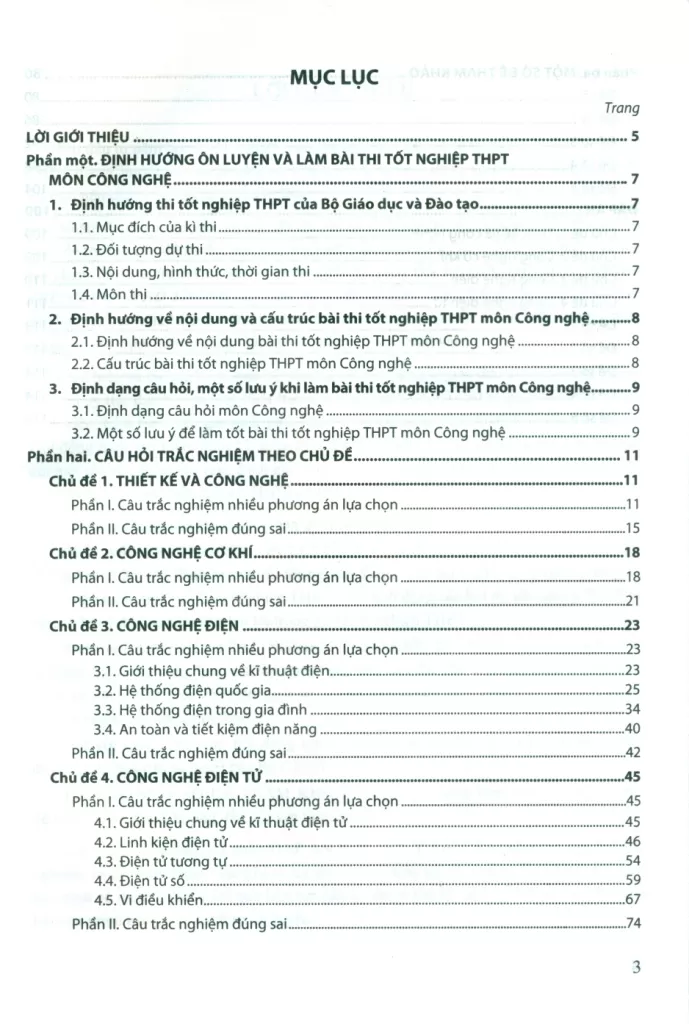 ÔN LUYỆN TRẮC NGHIỆM THI TỐT NGHIỆP THPT MÔN CÔNG NGHỆ - ĐỊNH HƯỚNG CÔNG NGHIỆP (Theo Chương trình giáo dục phổ thông 2018)